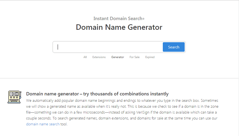 image of instantdomainsearch.com