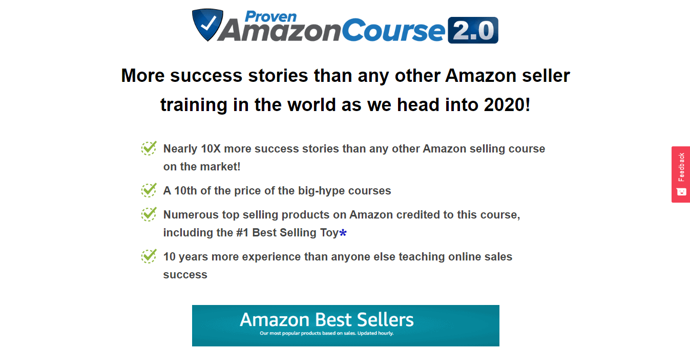 screenshot of proven amazon course
