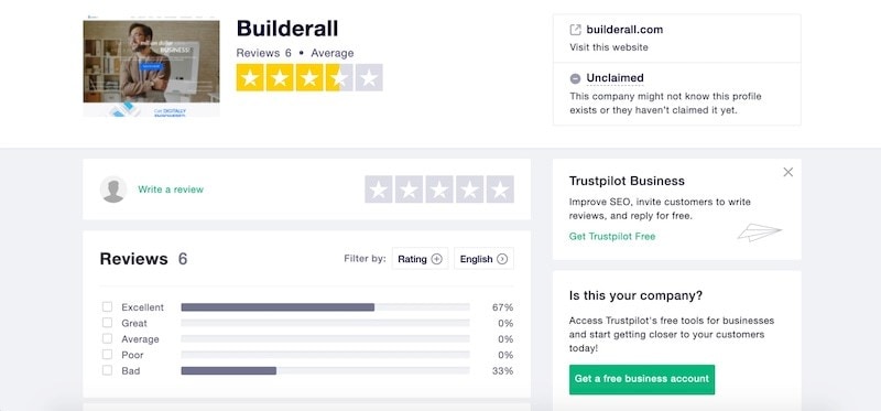 builderall review on trustpilot