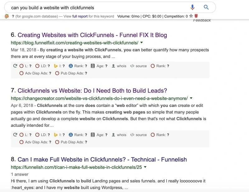 picture of clickfunnels search