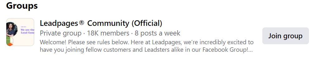 leadpages community