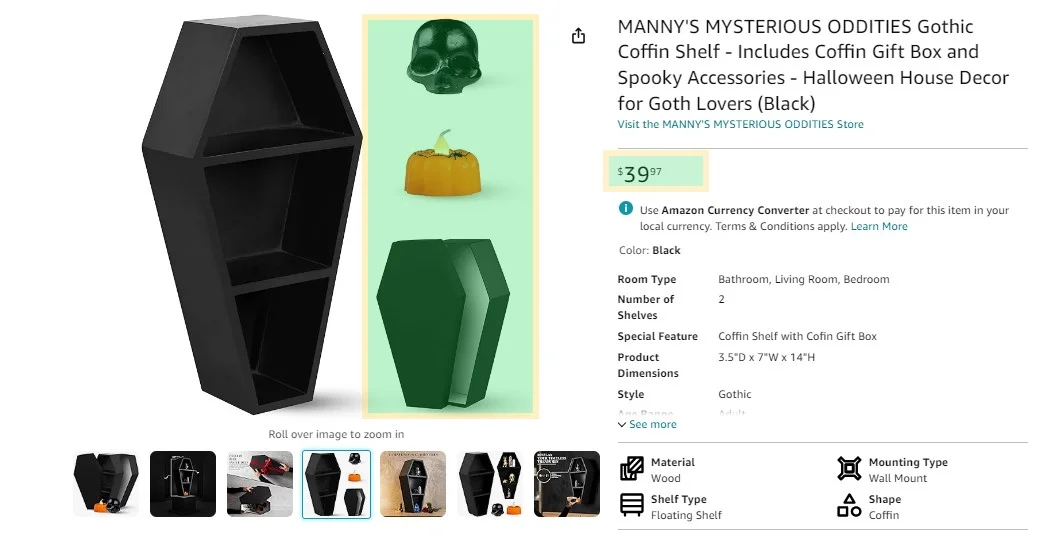 amazon pricing strategy adding additional products to origianl coffin shelf affected by price war